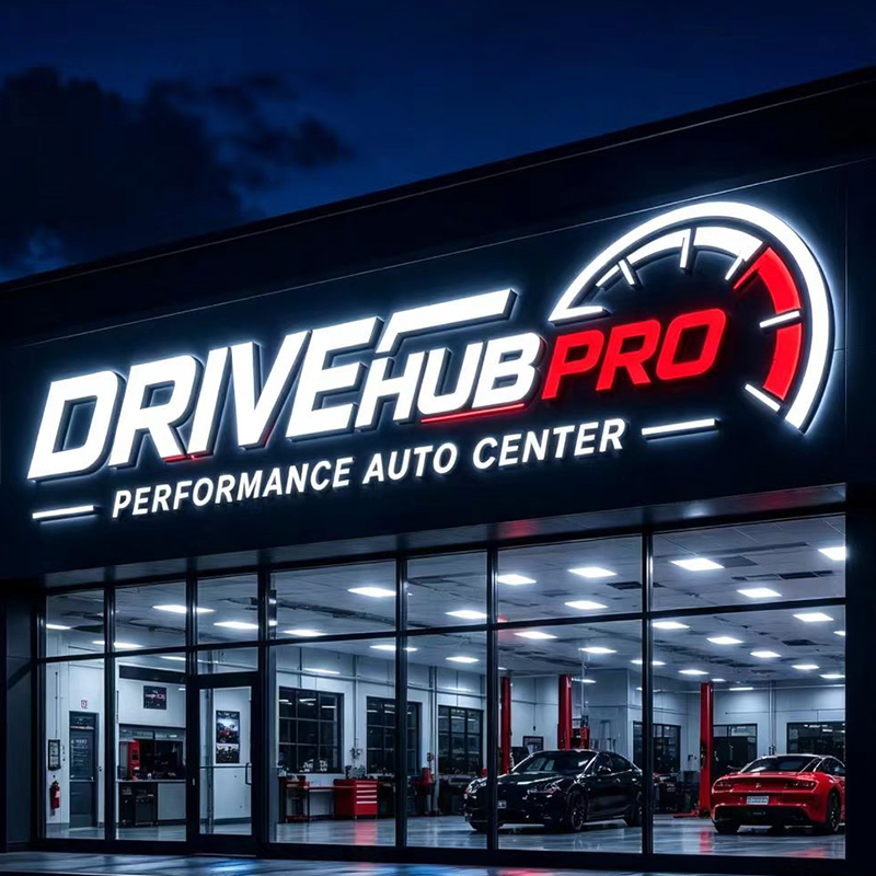 Custom LED Backlit Letter Sign - огляд і ціна Auto Repair Shop Logo
